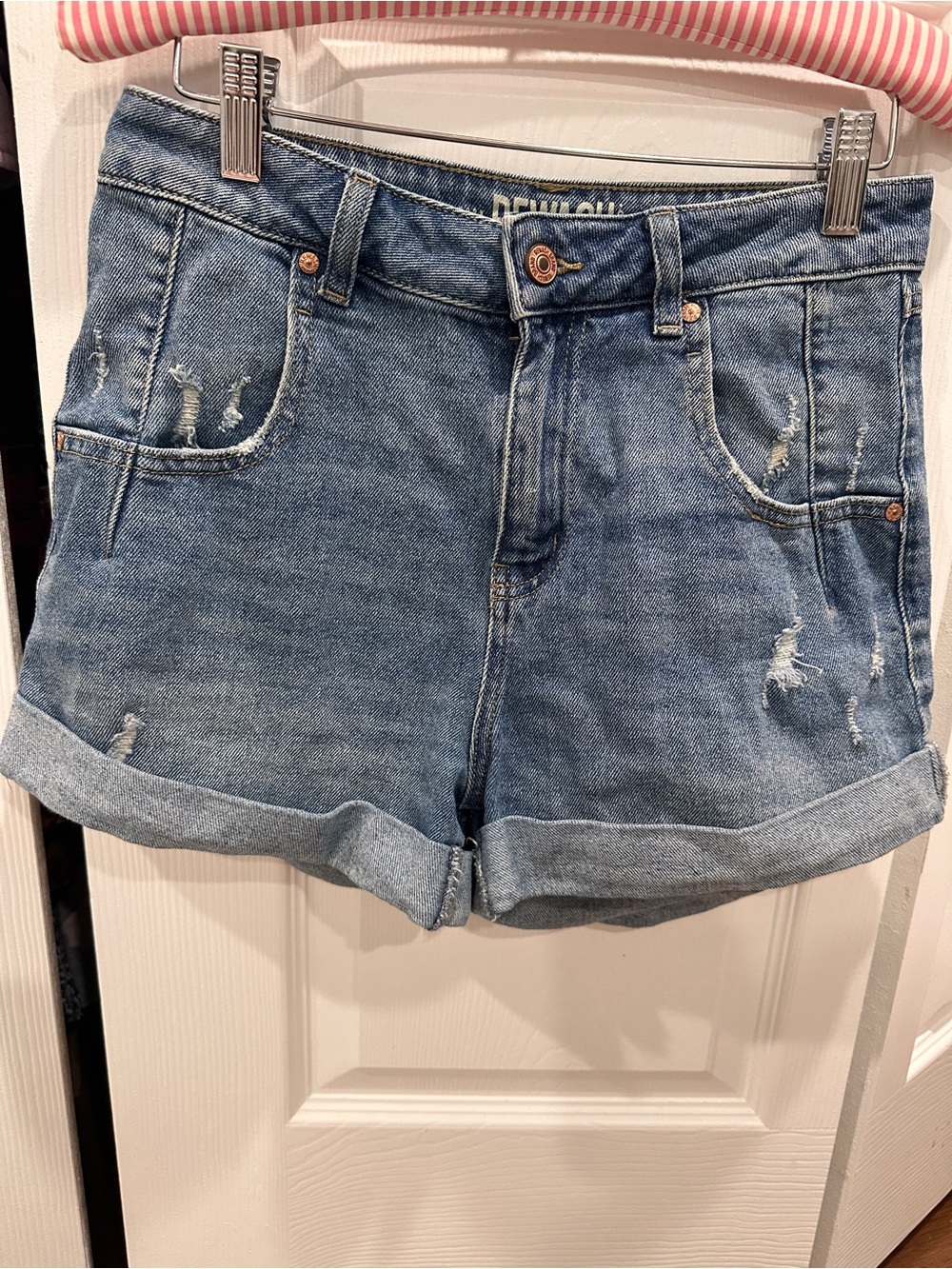 REWASH Distressed Denim Shorts Light Blue Size 1